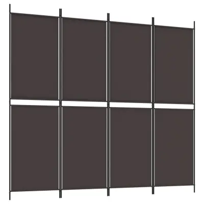 vidaXL Paravan 4-delni rjav 200x180 cm blago