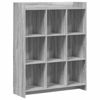 vidaXL Knjižna omara Siva Sonoma 87,5 x 30 x 111 cm Inženirski les