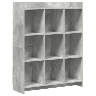 vidaXL Knjižna omara Betonsko siva 87,5 x 30 x 111 cm Inženirski les
