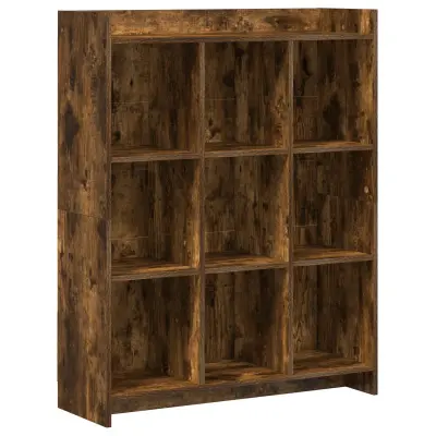 vidaXL Knjižna omara Dimljen hrast 87,5 x 30 x 111 cm Inženirski les
