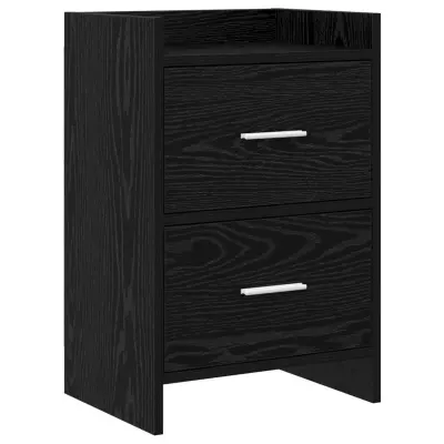 vidaXL Posteljne mize Črni hrast 40 x 30 x 60 cm Inženirski les