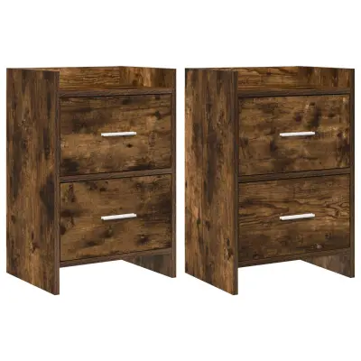 vidaXL Posteljne mize 2 pcs Dimljen hrast 40 x 30 x 60 cm