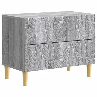 vidaXL Nočna omarica Siva Sonoma 62 x 34,5 x 48 cm Inženirski les
