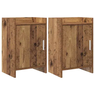 vidaXL Posteljne mize 2 pcs Star les 40 x 30 x 60 cm Inženirski les