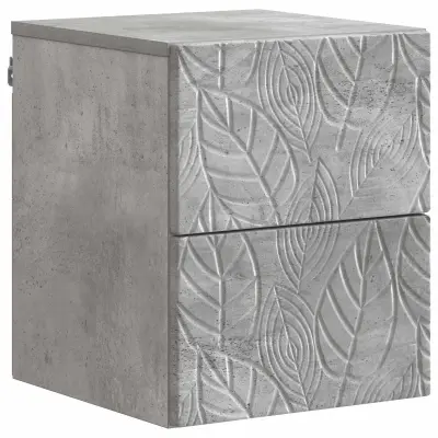vidaXL Stenski nočni omarici Betonsko siva 34,5 x 33 x 40 cm