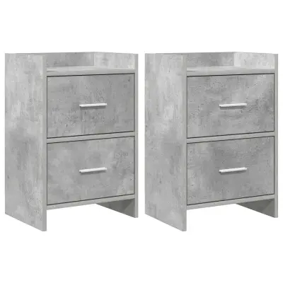 vidaXL Posteljne mize 2 pcs Betonsko siva 40 x 30 x 60 cm