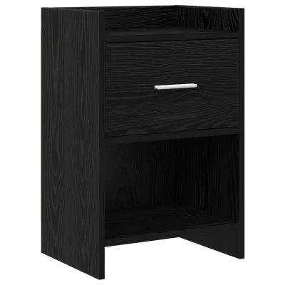 vidaXL Posteljne mize Črni hrast 40 x 30 x 60 cm Inženirski les