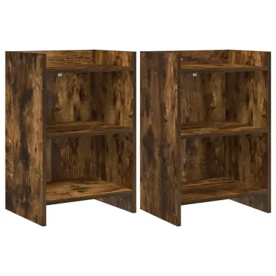 vidaXL Posteljne mize 2 pcs Dimljen hrast 40 x 30 x 60 cm