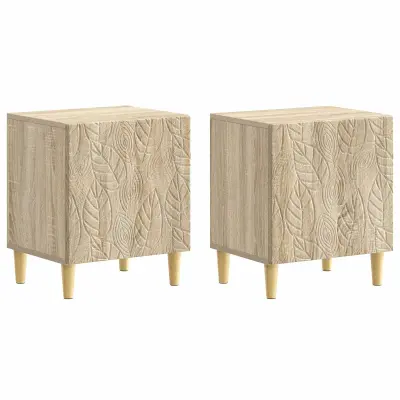vidaXL Nočna omarica 2 pcs Sonoma hrast 43 x 34,5 x 50 cm