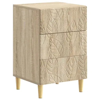 vidaXL Nočna omarica Sonoma hrast 43 x 39,5 x 66,5 cm Inženirski les