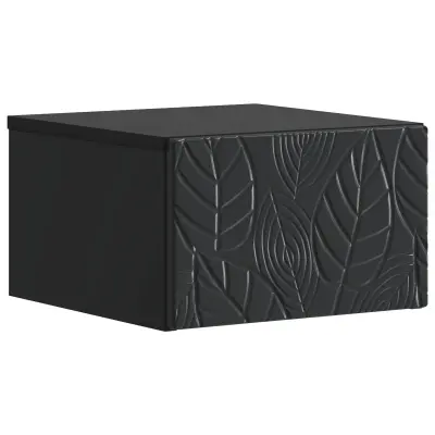 vidaXL Stenski nočni omarici Črna 49 x 34,5 x 20 cm Inženirski les