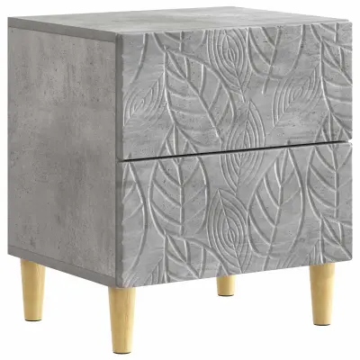 vidaXL Nočna omarica Betonsko siva 43 x 34,5 x 48 cm Inženirski les