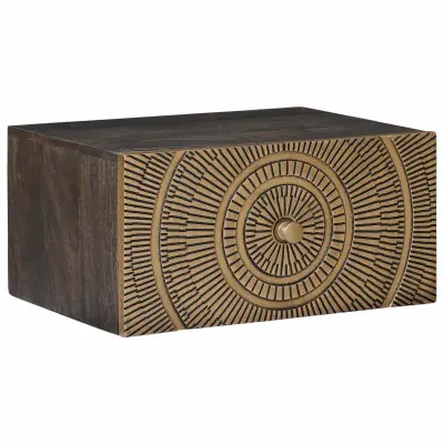 vidaXL Ročno izdelana nočna omarica Kavna rjava 40 x 30 x 20 cm