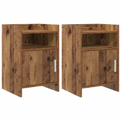 vidaXL Posteljne mize 2 pcs Star les 40 x 36 x 60 cm Inženirski les