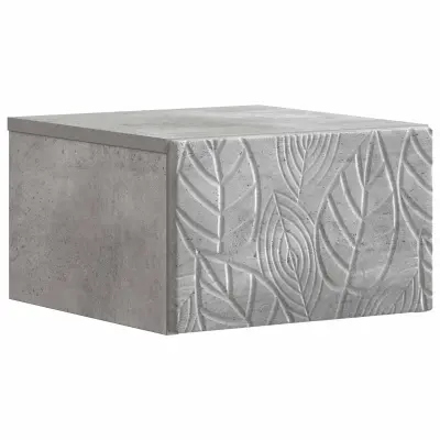 vidaXL Stenska stranska miza Betonsko siva 34,5 x 33 x 20 cm