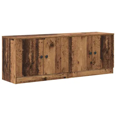 vidaXL Posteljna omarica z vrati 2 pcs Star les 66 x 35 x 48 cm