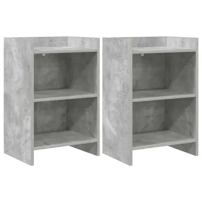 vidaXL Posteljne mize 2 pcs Betonsko siva 40 x 30 x 60 cm