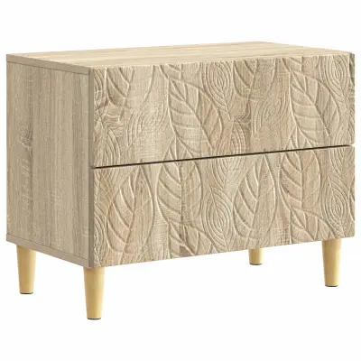 vidaXL Nočna omarica Sonoma hrast 62 x 34,5 x 48 cm Inženirski les
