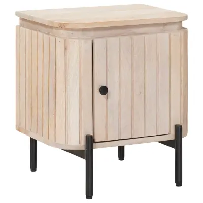 vidaXL Ročno izdelana nočna omarica Bela 40 x 30 x 45 cm