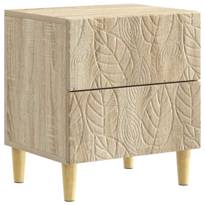 vidaXL Nočna omarica Sonoma hrast 43 x 34,5 x 48 cm Inženirski les