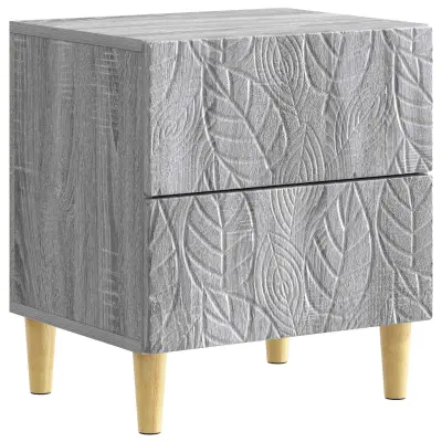 vidaXL Nočna omarica Siva Sonoma 43 x 34,5 x 48 cm Inženirski les