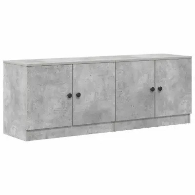 vidaXL Posteljna omarica z vrati 2 pcs Betonsko siva 66 x 35 x 48 cm