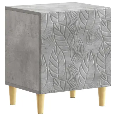 vidaXL Nočna omarica Betonsko siva 43 x 34,5 x 50 cm Inženirski les