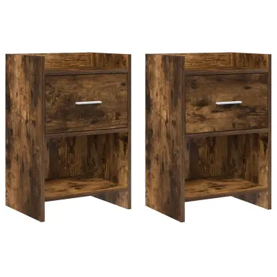 vidaXL Posteljne mize 2 pcs Dimljen hrast 40 x 30 x 60 cm