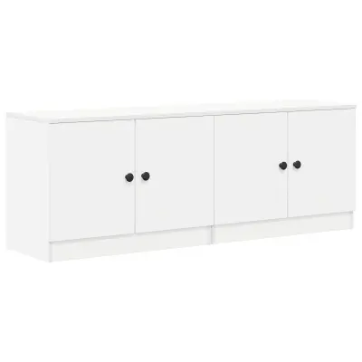 vidaXL Posteljna omarica s shranjevanjem 2 pcs Bela 66 x 35 x 48 cm