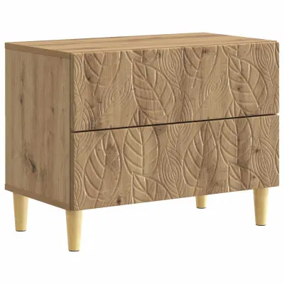 vidaXL Nočna omarica Artisan hrast 62 x 34,5 x 48 cm Inženirski les