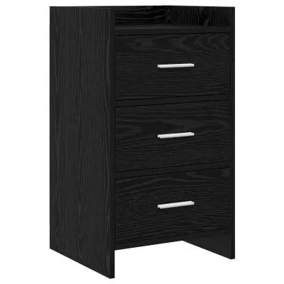 vidaXL Posteljne mize Črni hrast 40 x 36 x 70 cm Inženirski les