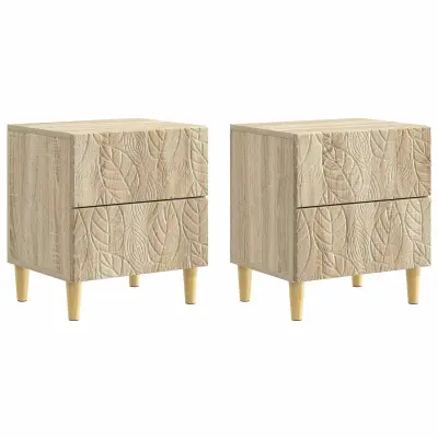 vidaXL Nočna omarica 2 pcs Sonoma hrast 43 x 34,5 x 48 cm
