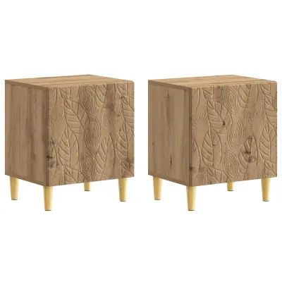 vidaXL Nočna omarica 2 pcs Artisan hrast 43 x 34,5 x 50 cm