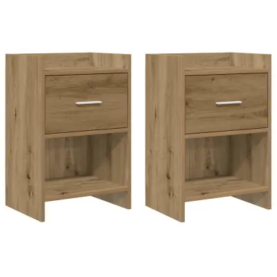 vidaXL Posteljne mize 2 pcs Artisan hrast 40 x 30 x 60 cm