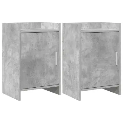 vidaXL Posteljne mize 2 pcs Betonsko siva 40 x 30 x 60 cm