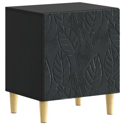 vidaXL Nočna omarica Črna 43 x 34,5 x 50 cm Inženirski les