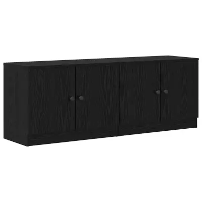 vidaXL Posteljna omarica z vrati 2 pcs Črni Hrast 66 x 35 x 48 cm
