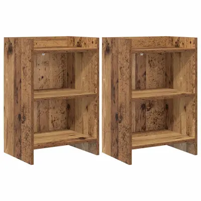 vidaXL Posteljne mize 2 pcs Star les 40 x 30 x 60 cm Inženirski les