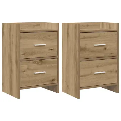 vidaXL Posteljne mize 2 pcs Artisan hrast 40 x 30 x 60 cm