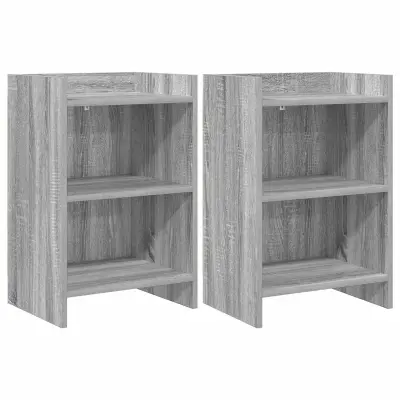 vidaXL Posteljne mize 2 pcs Siva Sonoma 40 x 30 x 60 cm Inženirski les