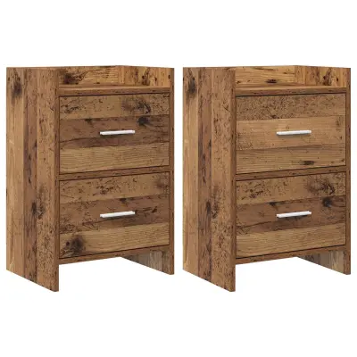 vidaXL Posteljne mize 2 pcs Star les 40 x 30 x 60 cm Inženirski les