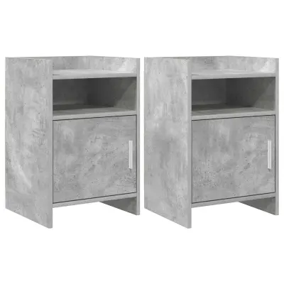 vidaXL Posteljne mize 2 pcs Betonsko siva 40 x 36 x 60 cm