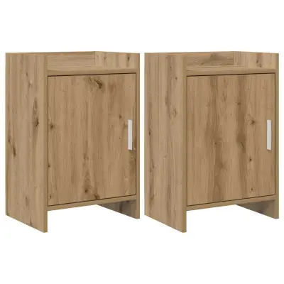 vidaXL Posteljne mize 2 pcs Artisan hrast 40 x 30 x 60 cm