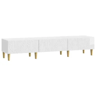 vidaXL TV omarica 147 x 34,5 x 30 cm Bela visok sijaj Inženirski les
