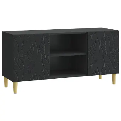 vidaXL TV omarica 102 x 34,5 x 50 cm Črna Inženirski les