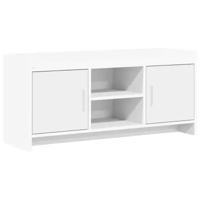 vidaXL TV omarica 102 x 33 x 47 cm Bela Inženirski les