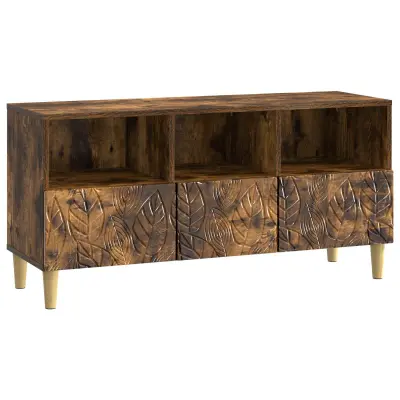 vidaXL TV omarica 102 x 34,5 x 50 cm Dimljen hrast Inženirski les