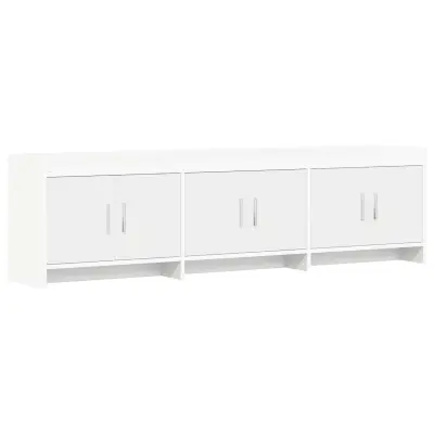 vidaXL TV omarica 168 x 33 x 47 cm Bela Inženirski les
