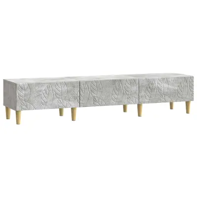 vidaXL TV omarica 147 x 34,5 x 30 cm Betonsko siva Inženirski les