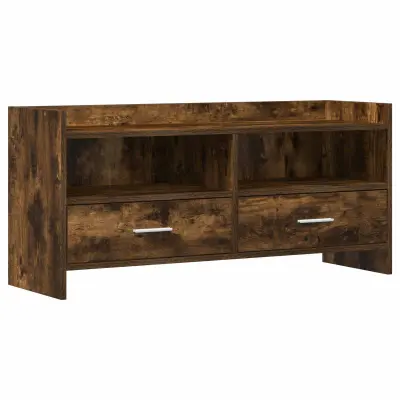 vidaXL TV omarica 100 x 33 x 47 cm Dimljen hrast Inženirski les